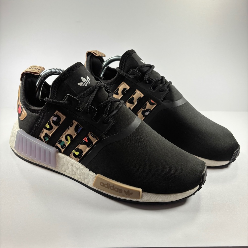 Adidas NMD R1 Women's Sneakers 9.5 Black Leopard Print Boost Casual Running - Picture 10 of 10